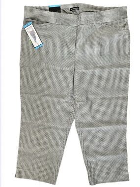 NWT Hilary Radley Capri Pants Checkered / Plaid with Side Slits Size 20